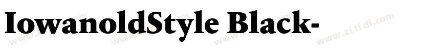 IowanoldStyle Black字体转换